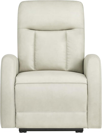 KISLOT Wall Hugger Power Recliner Chair with USB & Type-C Ports Faux Leather Recliner 135° Reclining Small Space Electric Sofa for RV Living Room Bedroom