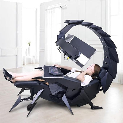 Multi -Screen Encoding Cabin Workstation Office Cockpit Gaming Station Video Gaming Chair Computer Table