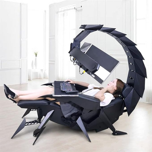 Multi -Screen Encoding Cabin Workstation Office Cockpit Gaming Station Video Gaming Chair Computer Table