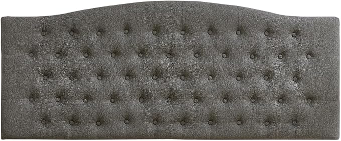 24KF Upholstered Tufted Button Wall Mounted Linen Headboard,Comfortable Fashional Headboard Queen/Full Size,6055-Q-Granite