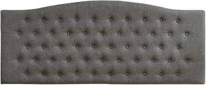 24KF Upholstered Tufted Button Wall Mounted Linen Headboard,Comfortable Fashional Headboard Queen/Full Size,6055-Q-Granite