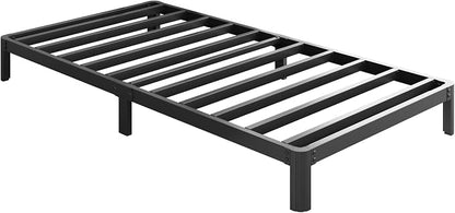 Yicensen 8 Inch Twin Bed Frames No Box Spring Needed, Heavy Duty Metal Twin Size Platform Bed Frame with Rounded Corner Legs, Easy Assembly, Noise Free, Black