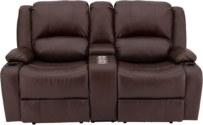 RecPro Charles 67" RV Wall Hugger Reclining Sofa | Mahogany