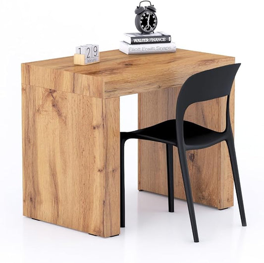 Mobili Fiver, Evolution Desk 35.4 x 23.6 in, Rustic Oak with Two Legs, Made in Italy