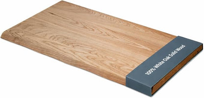 White Oak Solid Wood Table Top - Live Edge Wood Slab for Desktop, Countertop, Laundry, DIY Tabletop, Desk Top - 27" D x 60" W, Fully Finished and Scratch Resistant