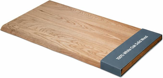 White Oak Solid Wood Table Top - Live Edge Wood Slab for Desktop, Countertop, Laundry, DIY Tabletop, Desk Top - 27" D x 60" W, Fully Finished and Scratch Resistant