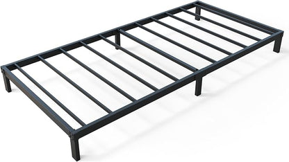 YUSENHEEI 8 Inch Twin Bed Frames, Heavy Duty Metal Platform Bed Frame No Box Spring Needed, Noise Free, Easy Assembly, Black