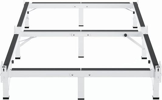 MAF Metal Bed Frame Twin XL, 9-Legs Support Bed Base, 8 Inches Twin XL Bed Frame for Box Spring and Mattress, Basics Bed Frame Headboard Attachable Tool-Free Easy Assembly, White