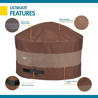 DUCKCOVERS Ultimate Waterproof 36 Inch Round Fire Pit Cover, Patio Furniture Covers