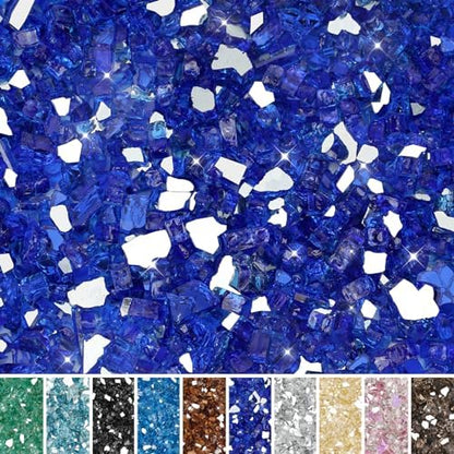 Skyflame 10LB Fire Glass for Gas Fire Pit Fireplace Decorative