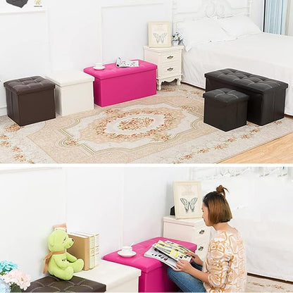 Zerodeko Boy Girl Folding Storage Cube Organizer Box for Toys Clothes and Books Lightweight Linen Basket Black for Home Travel Picnics and Camping