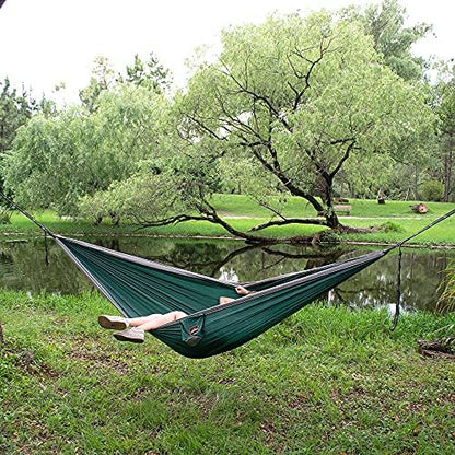 Camping Hammock, Super Lightweight Portable Parachute Hammock with Two Tree Straps Single or Double Nylon Travel Tree Hammocks for Camping Backpacking Hiking