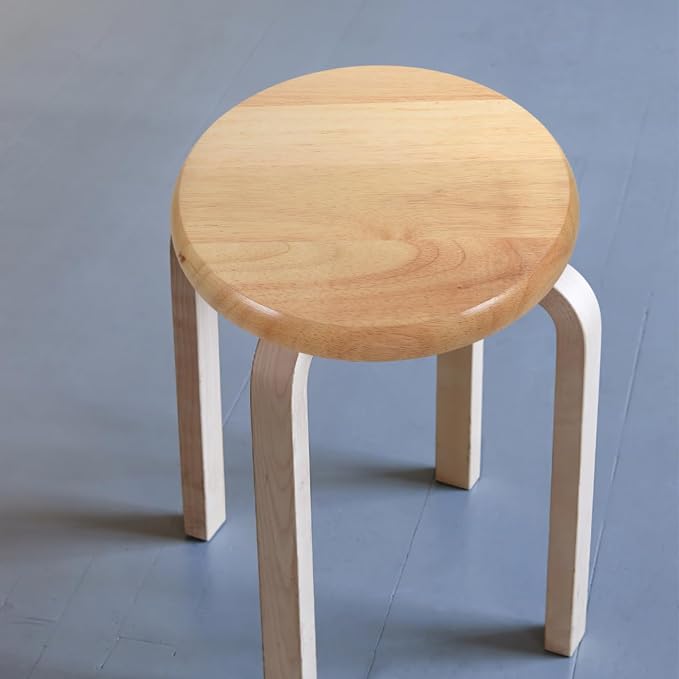 DOITOOL Solid Wood Bar Stool Seat Replacement 11.61 Inch Round Chair Seat Top for Home Office Barstools Seating Part