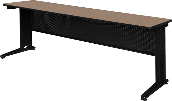 Regency Fusion 84 x 24 in. Training Table – Durable Edge Banding, Vented C-Leg Wire Management for Classroom, Office, and Training Room Workstations (Noble Oak)