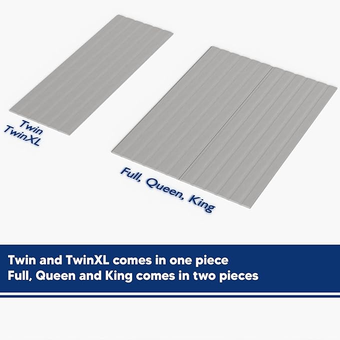 Greaton, 0.75-Inch Heavy Duty Vertical Wooden Bunkie Board/Bed Slats, Full, Grey