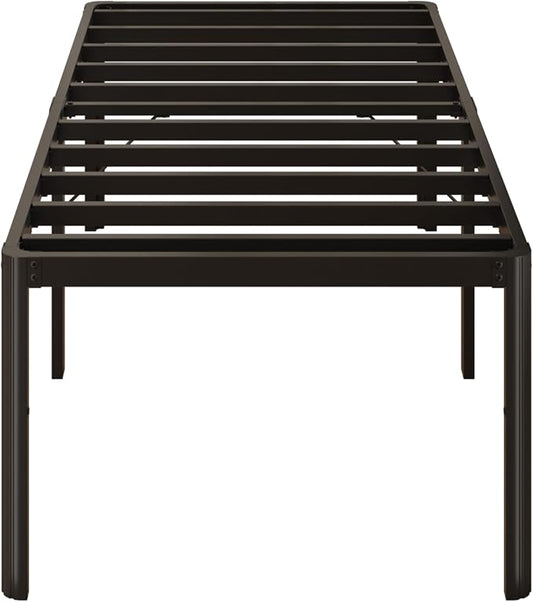 Yicensen 24 Inch High Twin Bed Frames with Rounded Corner Legs, Heavy Duty Metal Twin Size Platform Bed Frame No Box Spring Needed, Easy Assembly, Noise Free, Black