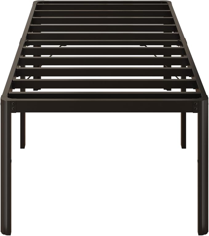 Yicensen 22 Inch High Twin Bed Frames with Rounded Corner Legs, Heavy Duty Metal Twin Size Platform Bed Frame No Box Spring Needed, Easy Assembly, Noise Free, Black