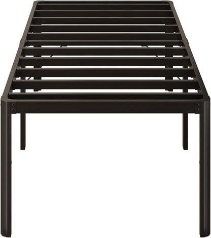 Yicensen 22 Inch High Twin Bed Frames with Rounded Corner Legs, Heavy Duty Metal Twin Size Platform Bed Frame No Box Spring Needed, Easy Assembly, Noise Free, Black