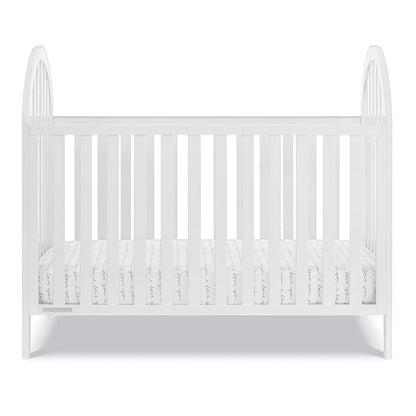 Delta Children Milano 4-in-1 Convertible Crib - Greenguard Gold Certified, Bianca White