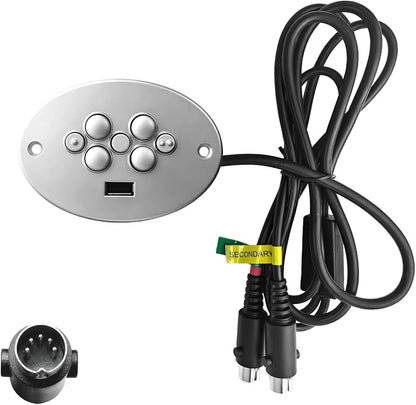CTR UR2 07 Recliner Remote Replacement | for Raffel Systems 7 Button 5 Pin Hand Control with USB and Memory Plus Buttons
