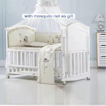 Portable Mini Baby Crib 4 in 1 with Memory Foam Mattress(38"by24") Included, Cunas para Bebes 2026 Convertible Crib 6 in1 with Foldable Storage Baby Playpen Bassinet Bedside Sleeper Bed(White)