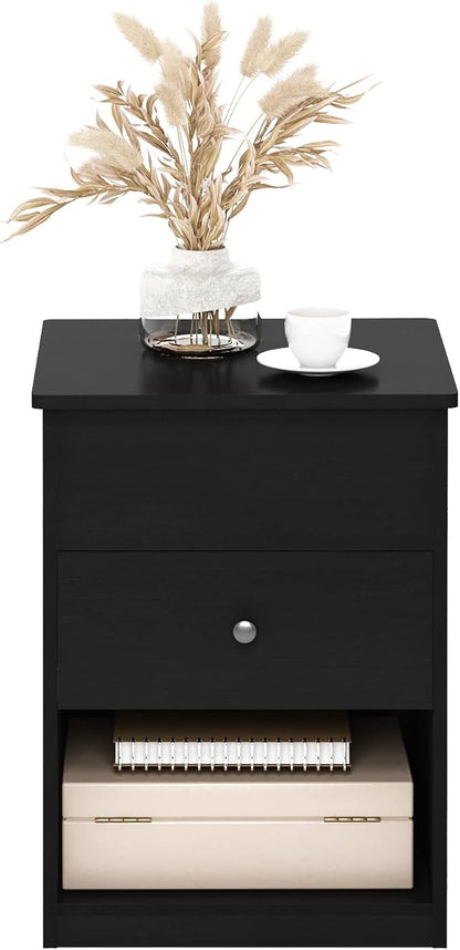 Furinno Jensen Lift Top Nightstand, Americano