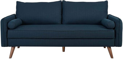 Modway Revive Contemporary Modern Fabric Upholstered Sofa In Azure