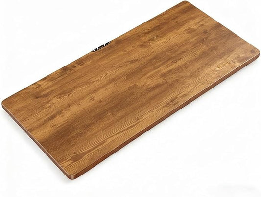 Marsail Whole Table Top, 48" x 30" Inch One-Piece Standing Desk Top, 6" Extra Wide,Rectangular Brown Wood Board for Height Adjustable Desk & Home Office