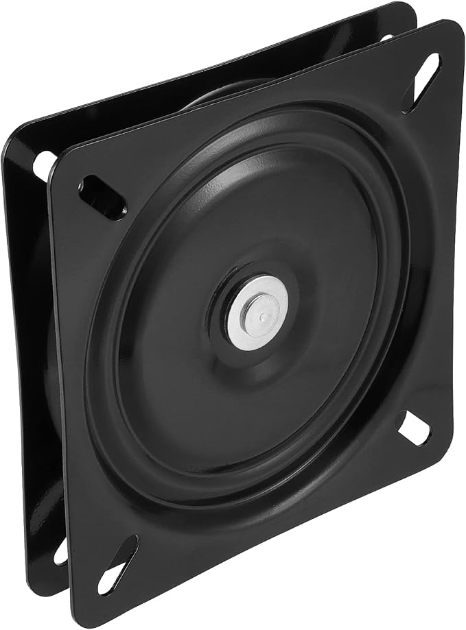 HAKZEON 4 PCS 7 Inch Bar Stool Swivel Plate, Heavy Duty Swivel Base Mount Plate for Home, Office, Black