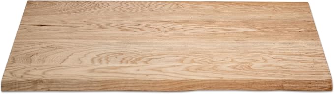 White Oak Solid Wood Table Top - Live Edge Wood Slab for Desktop, Countertop, Laundry, DIY Tabletop, Desk Top - 27" D x 60" W, Fully Finished and Scratch Resistant