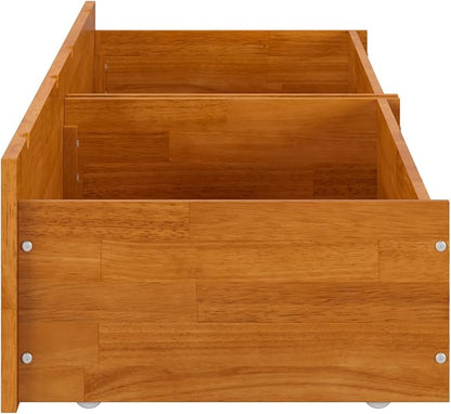 AFI Twin/Full Under Bed Storage Drawers (Set of 2), Light Toffee