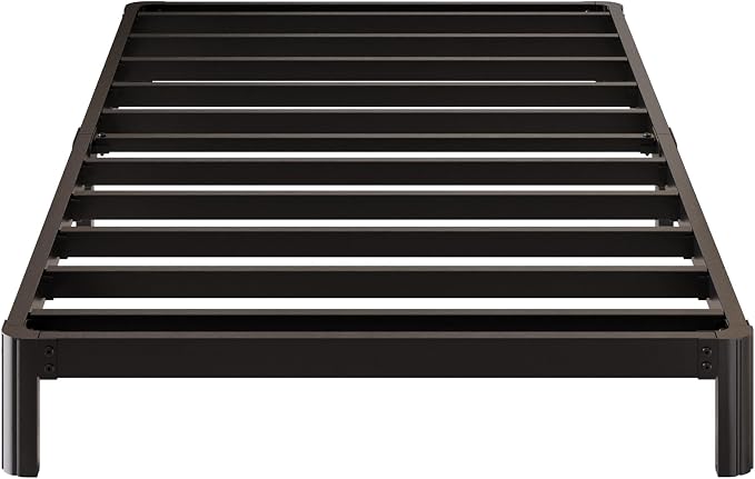 Lutown-Teen 5 Inch Low Twin Bed Frames with Rounded Corner Legs, 1000 LBS Heavy Duty Metal Twin Platform Bed Frame with Steel Slats Support, No Box Spring Needed, Noise Free, Easy Assembly