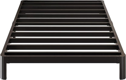 Lutown-Teen 5 Inch Low Twin Bed Frames with Rounded Corner Legs, 1000 LBS Heavy Duty Metal Twin Platform Bed Frame with Steel Slats Support, No Box Spring Needed, Noise Free, Easy Assembly
