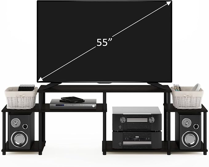 Furinno Turn-N-Tube Handel Stand for TV up to 55 Inch, Espresso