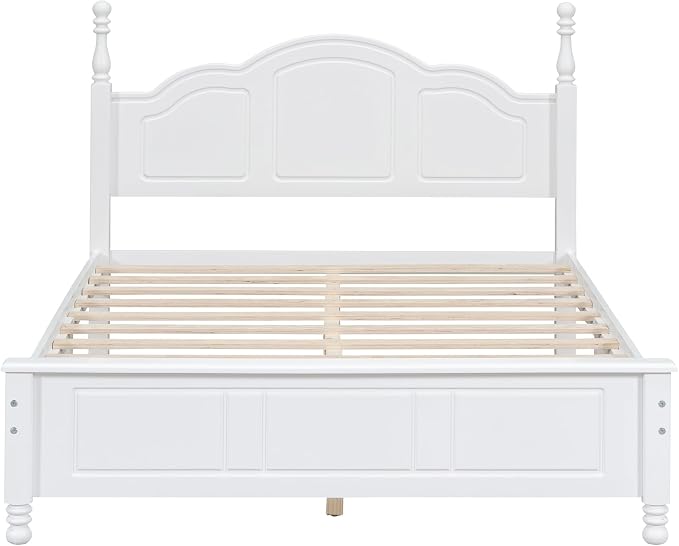 Harper & Bright Designs Bedroom Set Furniture, 3-Pieces Bedroom Sets, Full Size Wood Platform Bed and 2 Nightstands, White