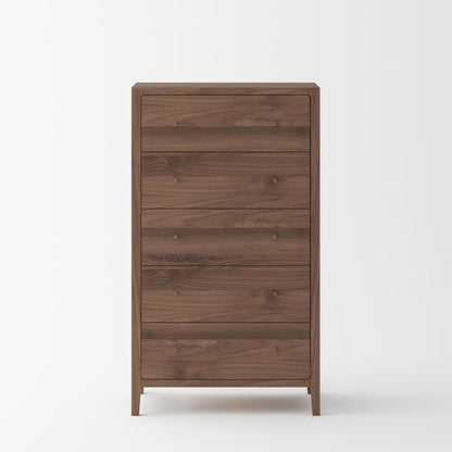 Crafters and Weavers Isabella Mid Century Solid Black Walnut Queen Bedroom Set
