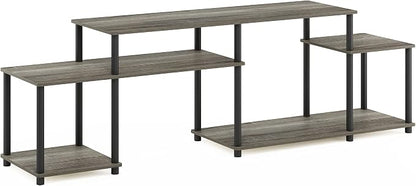 Furinno Turn-N-Tube Handel Stand for TV up to 55 Inch, French Oak
