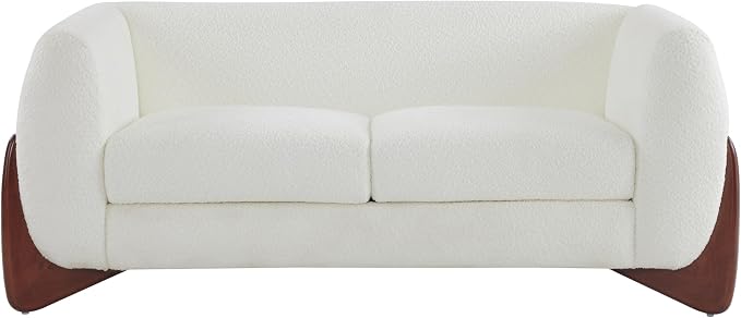 Christopher Knight Home Almad 2 Pieces Sofa Couch Set, Cozy 3-Seater Sofa and Loveseat for Living Room, Upholstered Couch Chair, Soft Seating Lounge Sofa with Wood Frame, Fabric, Beige