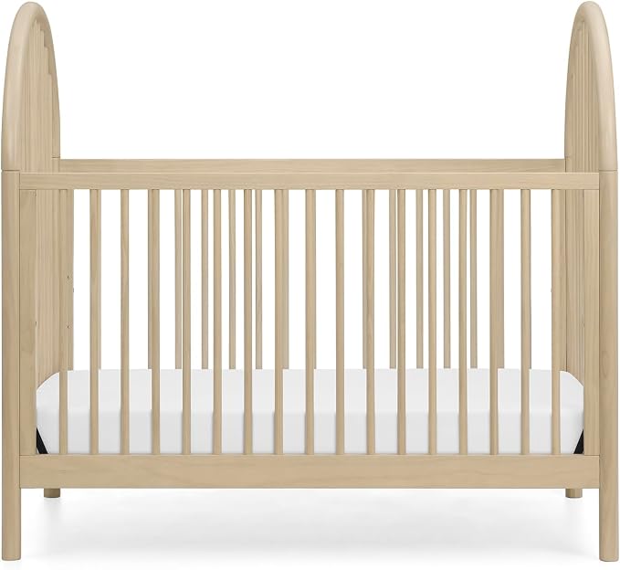 Delta Children Cannon 4-in-1 Convertible Crib - Converts from Baby Crib to Toddler Bed, Daybed and Sofa Bed, Fits Standard Full-Size Crib Mattress, Natural Sandstone