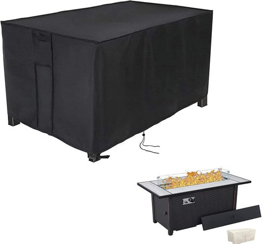 Fire Pit Cover Rectangular 45 Inch,Propane Gas Fire Pit Table Cover,Outdoor Waterproof Firepit Table Cover - 45 x 24 x 25 Inch