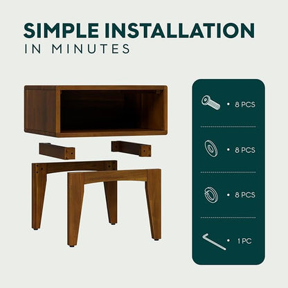 Catherine Nightstand Without Drawer - Dark Chocolate