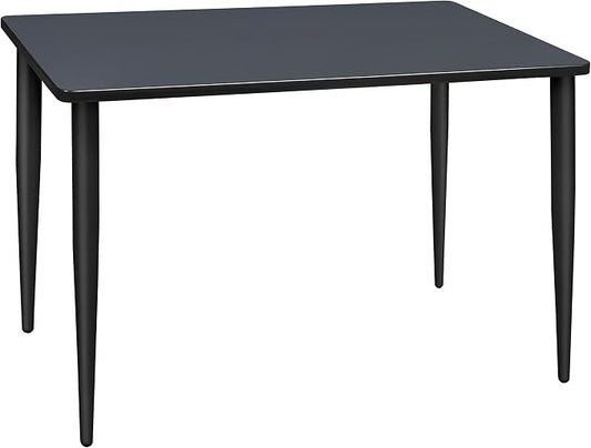 Romig Arco 42 x 24 in. Training Seminar Table- Grey Top, Black Tapered Legs