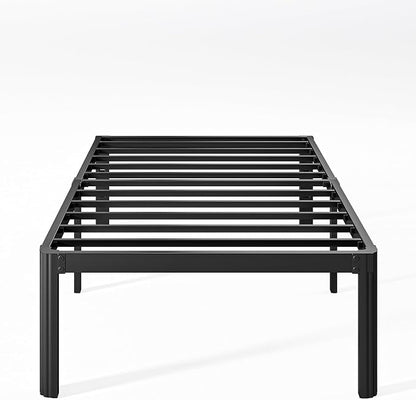 16 Inch High Platform Twin XL Bed Frames No Box Spring Needed, Metal Twin XL Bed Frame, Noise Free, Easy Assembly, Heavy Duty, Black