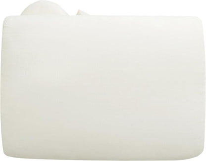 Merax 140" Curved Polyester Sectional Sofa Set, Modern Cloud Couch with Chaise Lounge & 3 Pillows, Fully Assembled for Living Room, Beige