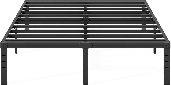 Full Size Bed Frame 18" Tall Heavy Duty Metal Platform Bed Frame,Sturdy Steel Frame,No Box Spring Needed,Noise-Free,Easy Assembly