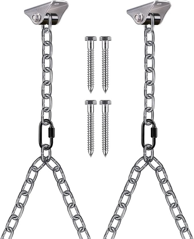 BeneLabel 2Pcs 105" (8.75 ft) Porch Swing Chain Kit 1000 LB Capacity Porch Swing Hanger with Silver Chains for Indoor Outdoor Bench Chair, Hanging Chairs