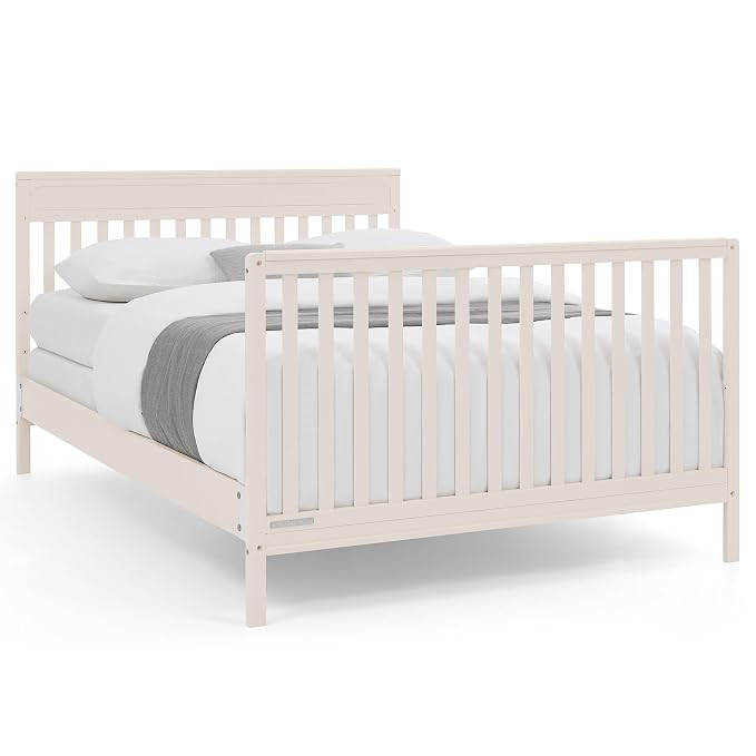 Delta Children Isabelle 6-in-1 Convertible Crib, Converts to Toddler Bed, Daybed, Sofa & Full Bed with/Without Footbaord, Greenguard Gold Certified, Mattress Heights, Soft Beige