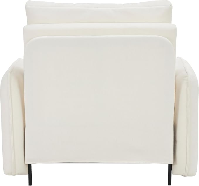 ERYE Modern Foldable Chair Sofa Convertible Pull Out Sleeper Sofabed,Single Seat Tufted Upholstered Sofa Convertible Chaise Lounge Bed with USB-Ports and Side Pockets