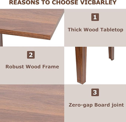 Extendable Dining Table for 6-10 People,70.87''-106.4''Modern Space-Saving Wood Kitchen Table,Rectangle Folding Conference Meeting Table for Living Meeting Room Kitchen,Walnut