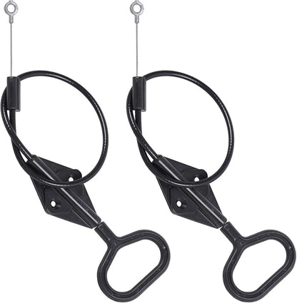 Recliner D Ring Handle Replacement for Recliner Adjustment and Maintenance Lazy Boy, Lazy boy Handle Cable, Release Cable Couch, with 3-inch Exposed Steel Wire O-end 2 Pack